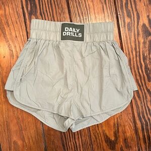 Daily Drills Green High-Waisted Shorts
